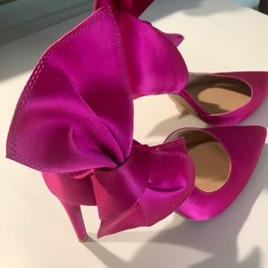 Fuchsia Satin Barbie Heels